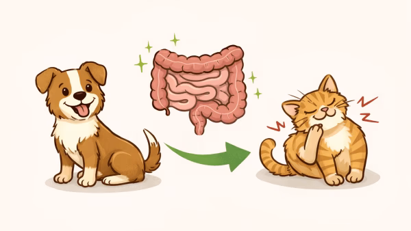 Chronische jeuk bij hond of kat? De rol van darmen en voeding